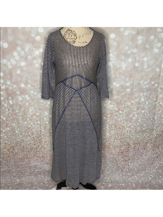 Anthropologie Dresses & Skirts - ANTHROPOLOGIE - lil linen blue striped dress